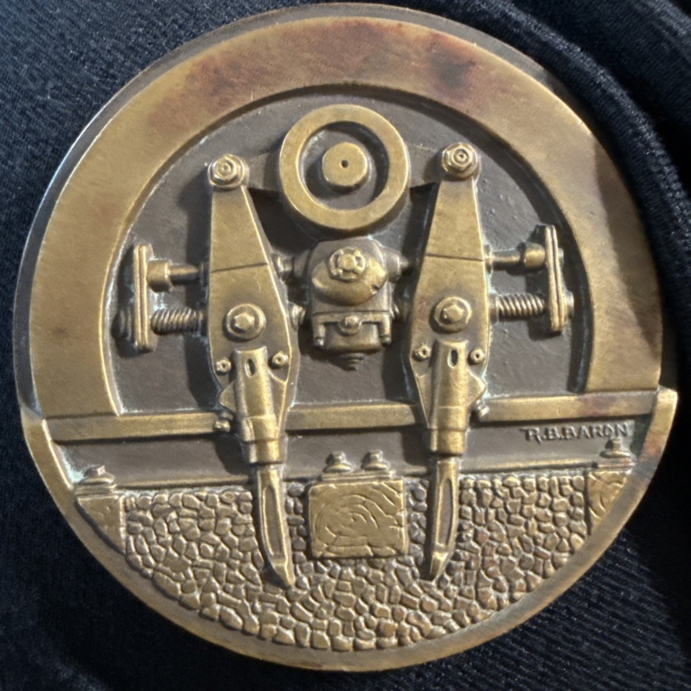 Vintage 1955 MATISA Bronze Medal R.B. Baron Railway 10th Anniversary Swiss